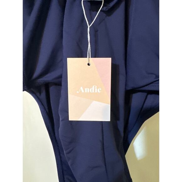 Andie Swim One Piece Paloma One Piece Modest Navy Small Long Torso - Picture 7 of 9